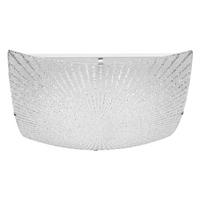 LED DECKENLEUCHTE Metall Chrom Silber - Silberfarben, Glas (40/40/10cm) - Globo Lighting