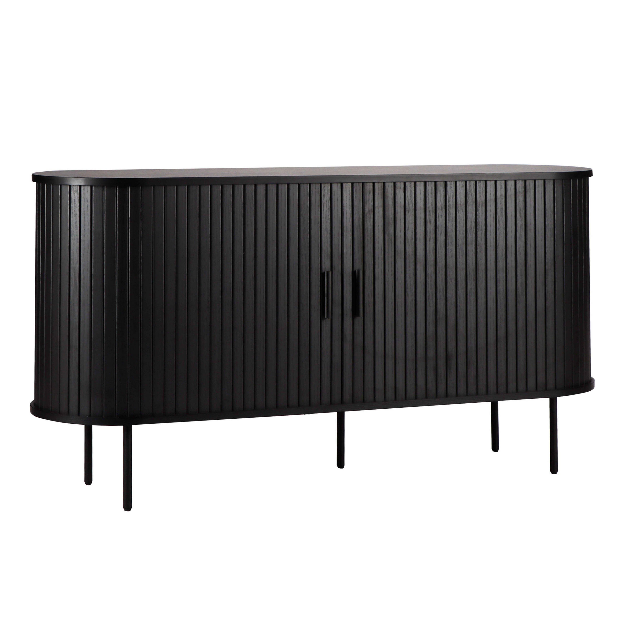 SIDEBOARD 140 cm, Schwarz - Schwarz, Holz (40/76/140cm) - Oviala