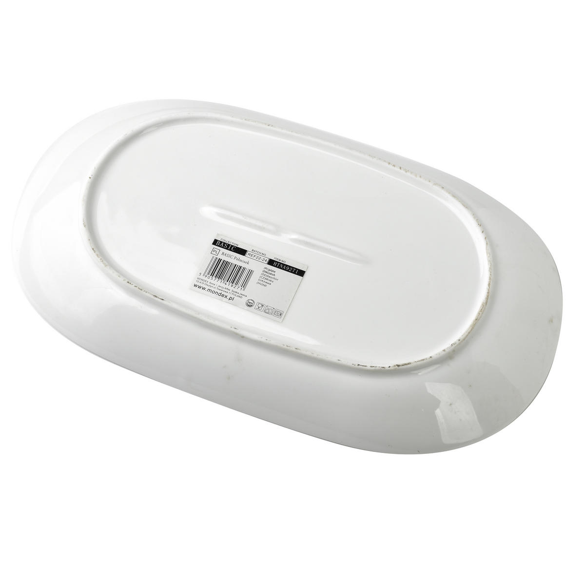 SERVIERPLATTE Basic Weiß 31/20/3.5 cm Keramik - Weiß, Keramik (20/3.5/31cm) - Mondex