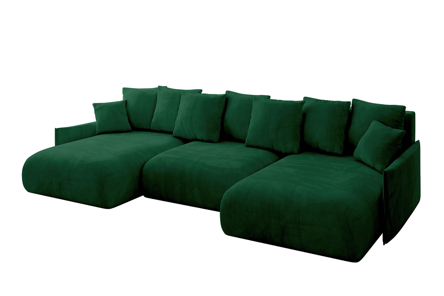 ALTDECOR SEDACÍ SOUPRAVA s funkcí lůžka a úložným prostorem pod postelí ONESK-U-v1 317x177x72 Zelený velur
