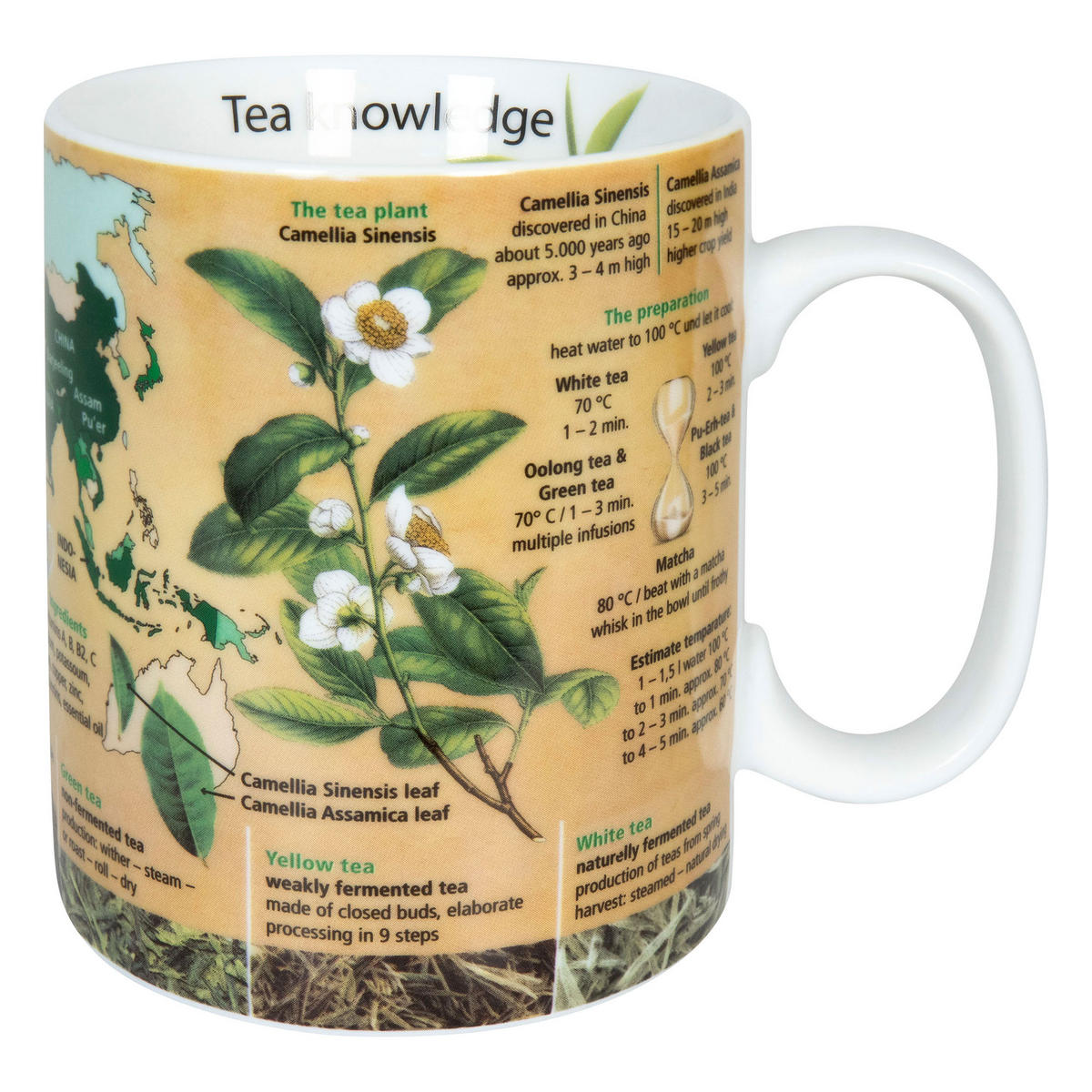 KAFFEEBECHER Knowledge Mug Tea - Naturfarben, Keramik (0.49L) - Könitz
