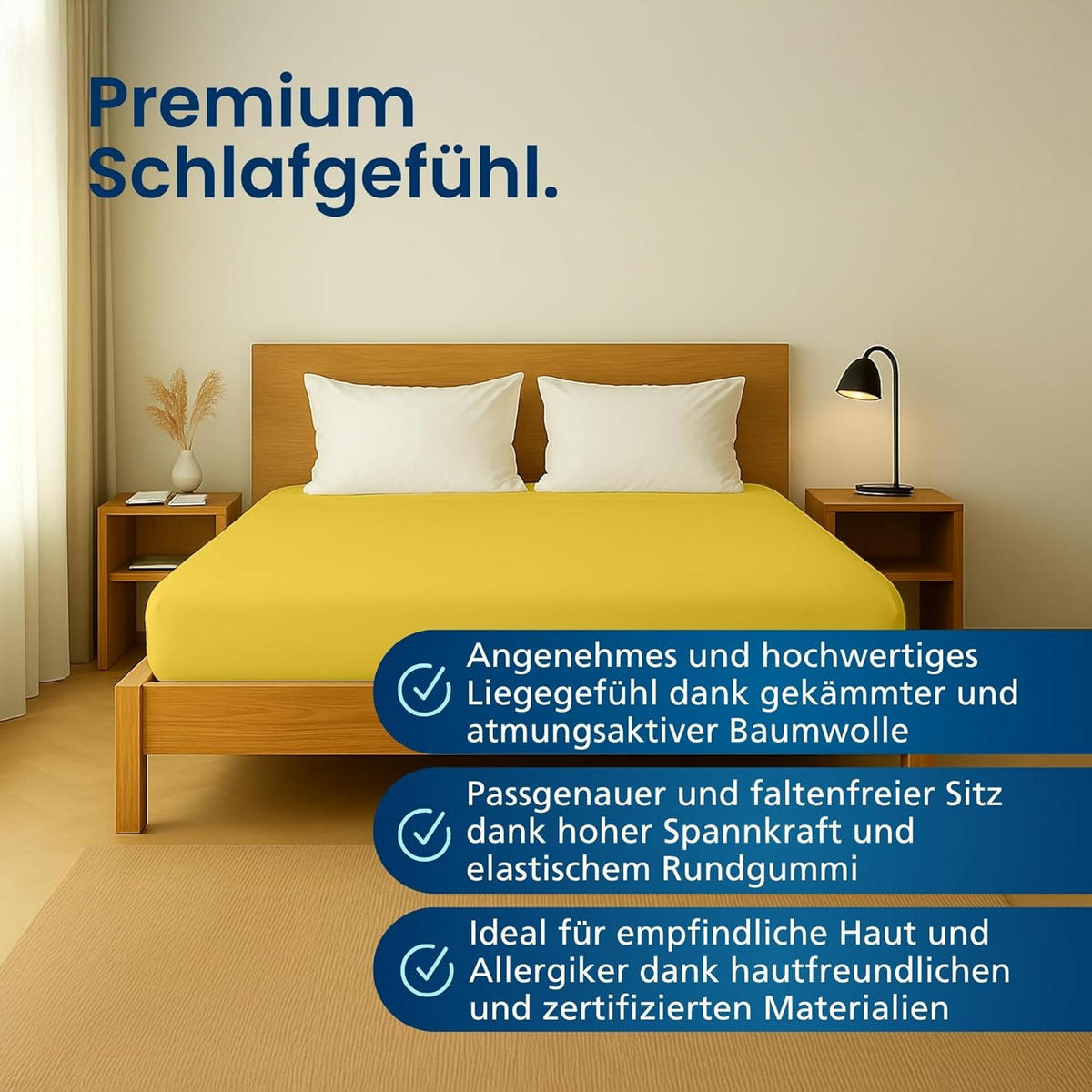 SPANNBETTLAKEN TOPPER 160/190/12 cm Gelb - Gelb, Textil (160/190cm) - AM Qualitätsmatratzen