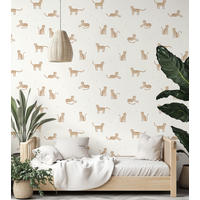 VLIESTAPETE Samburu, wilder Horizont 50 cm x 10 Schwarz - Beige/Hellgelb, Papier (1000/50cm) - Lilipinso