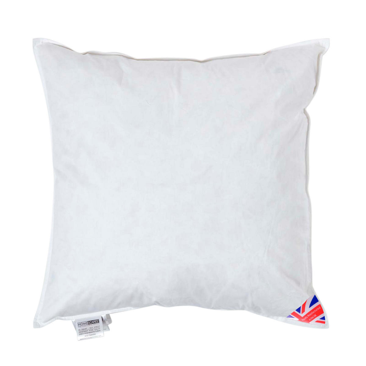 FÜLLKISSEN 60/60 cm – Entenfedern - Weiß, Textil (60/60cm) - Homescapes