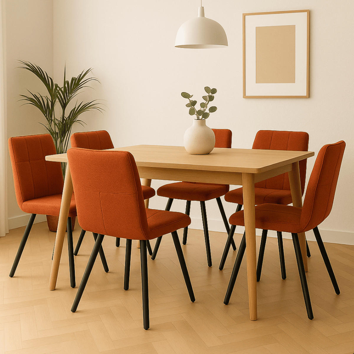 ESSZIMMERSTUHL Mery Braun 47/60/48 cm 4er-Set - Braun, Textil (60/48/47cm) - Calicosy