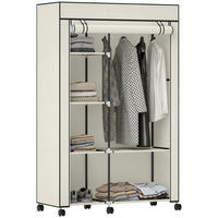STOFFSCHRANK weiß 1 Stück - Weiß, Metall (103/162.5/43cm) - GiPP