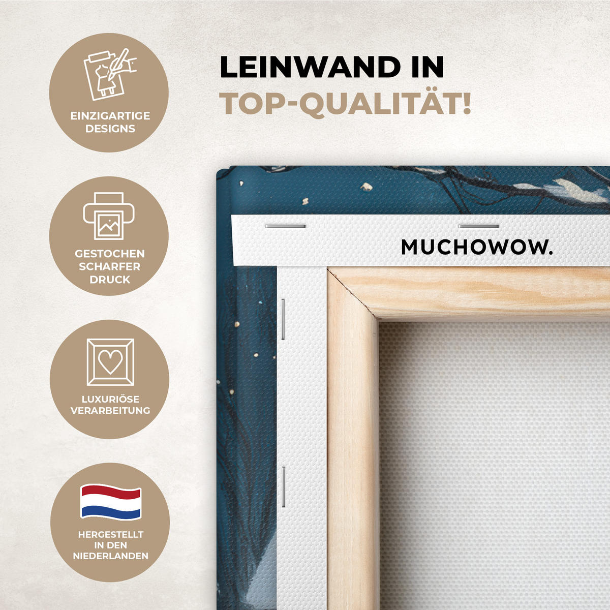 LEINWANDBILD Weihnachten - Weihnachtsbaum - Winter - Zuhause - Schnee 30x40 cm - Smaragdgrün, Textil (30/40cm) - MuchoWow