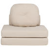 1-SITZER BODENSOFA Stoff hellbeige mit Schlaffunktion Olden - Beige, Textil (81/54/91cm) - Beliani