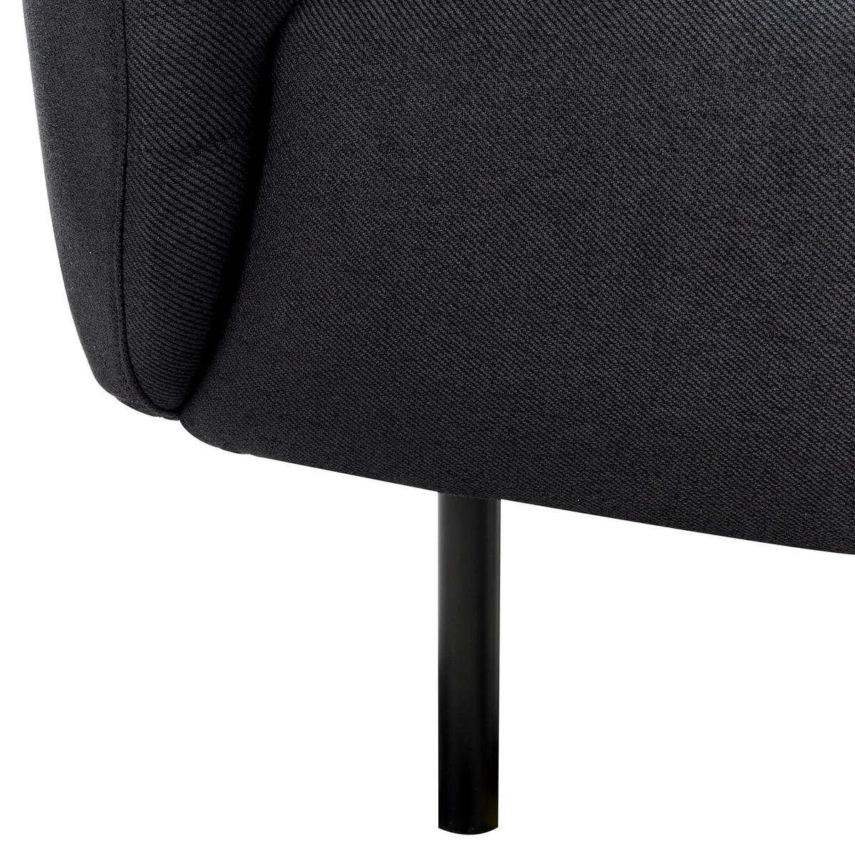 SESSEL Schwarz Loen - Schwarz, Textil (105/79/70cm) - Beliani