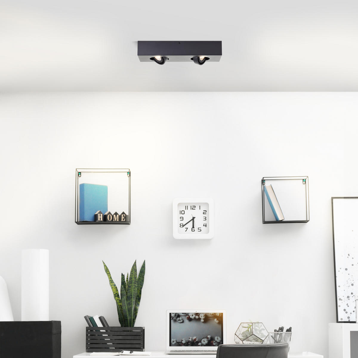 DECKENLEUCHTE Doro G99721/76 - Schwarz, Metall (15/40/9cm) - Brilliant