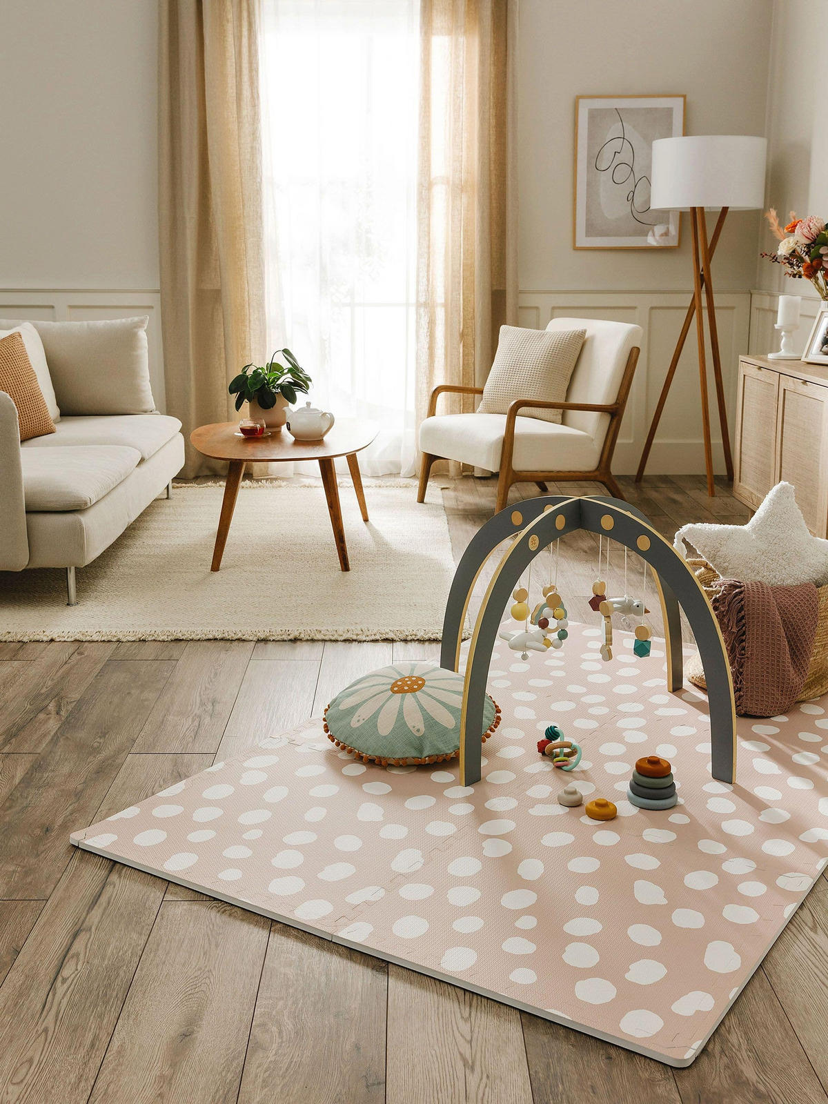 SPIELMATTE Savannah Rosa 120x180 cm - Rosa, Textil (120/180cm) - Lytte