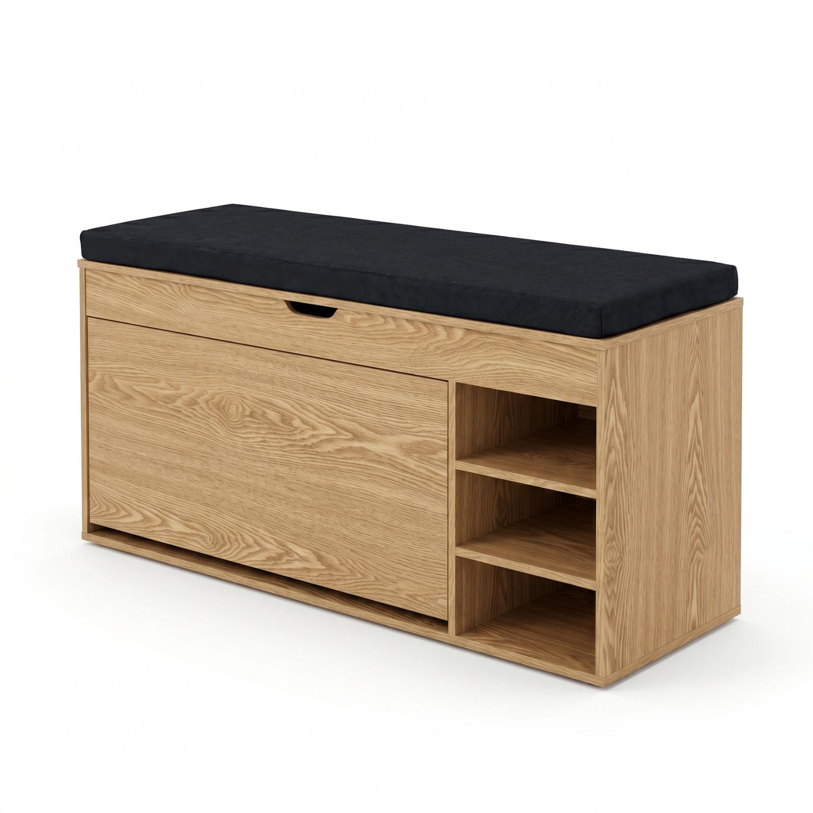 SCHUHSCHRANK mit Sitzfläche Gradia 100/34/53 cm - Braun, Holzwerkstoff (34/53/100cm) - BOXIMO