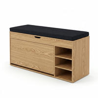 SCHUHSCHRANK mit Sitzfläche Gradia 100/34/53 cm - Braun, Holzwerkstoff (34/53/100cm) - BOXIMO