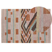 TEPPICH geflochten Yomra 200/140 cm - Multicolor, Textil (140/200cm) - Beliani