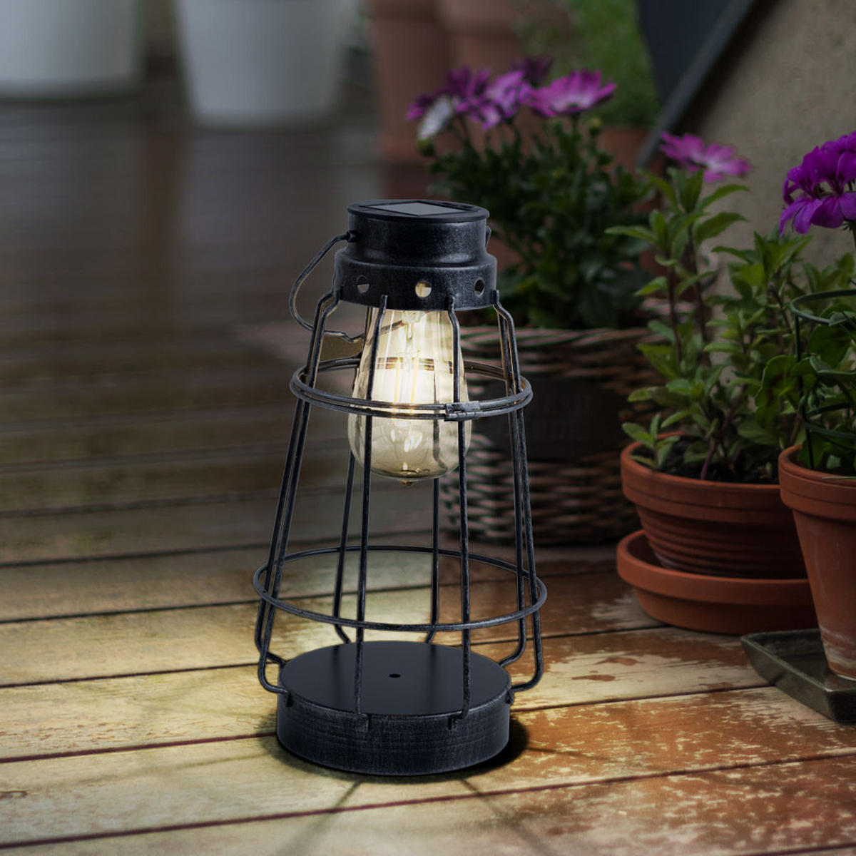 LED AUSSENLEUCHTE Metall Silber maritim 3er Set - Silberfarben, Metall (16/16/27cm) - Nowa