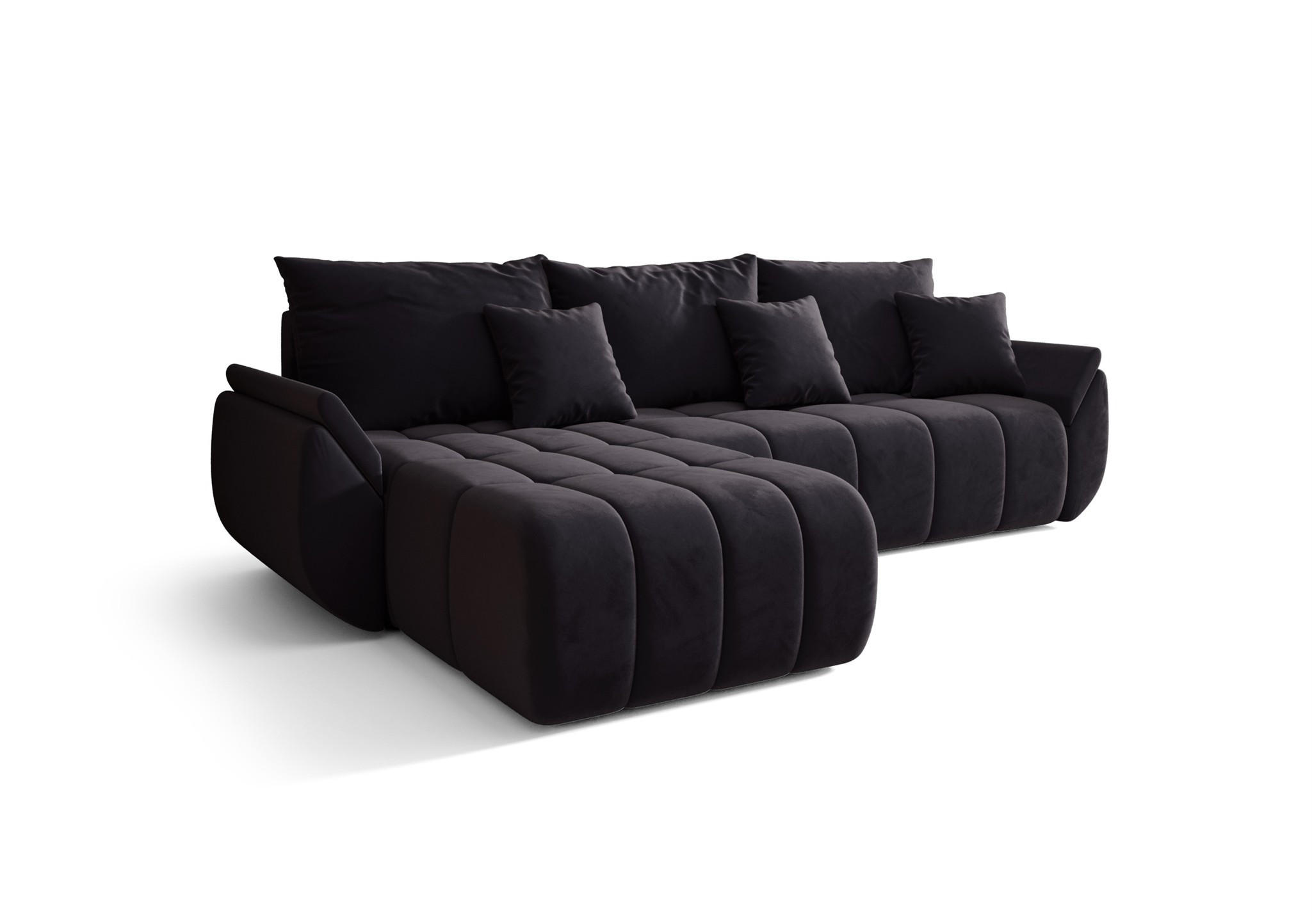 ECKSOFA Osaka - Anthrazit, Holzwerkstoff/Textil (280/185cm) - Fun Möbel