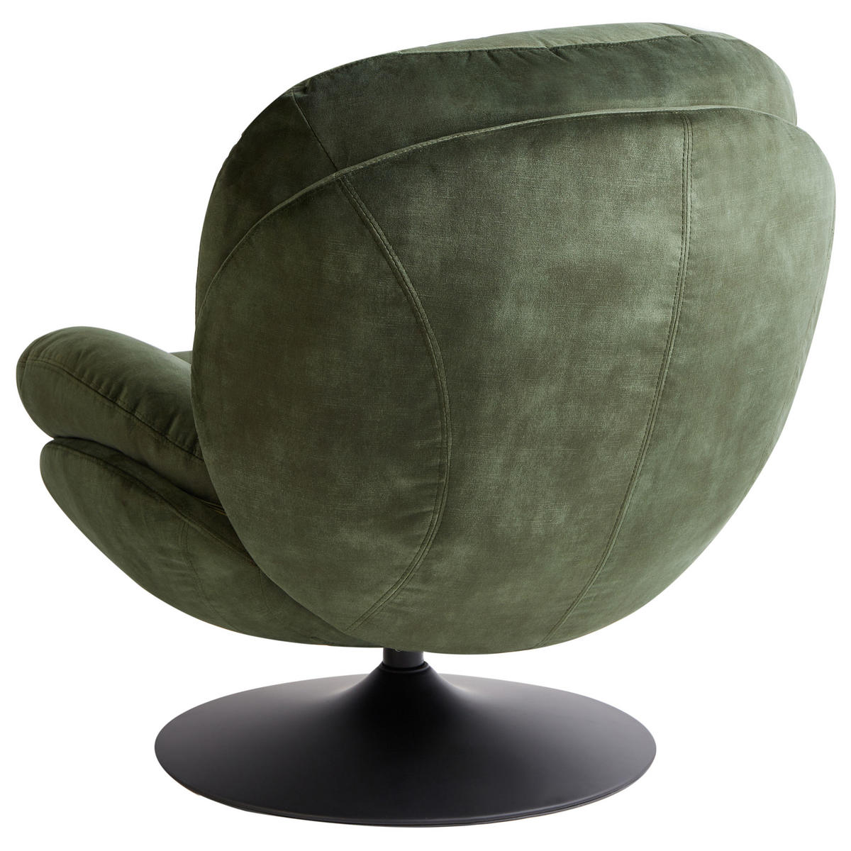 DREHSESSEL Grün Nolvik - Dunkelgrün/Schwarz, Textil (82/82/85cm) - Beliani