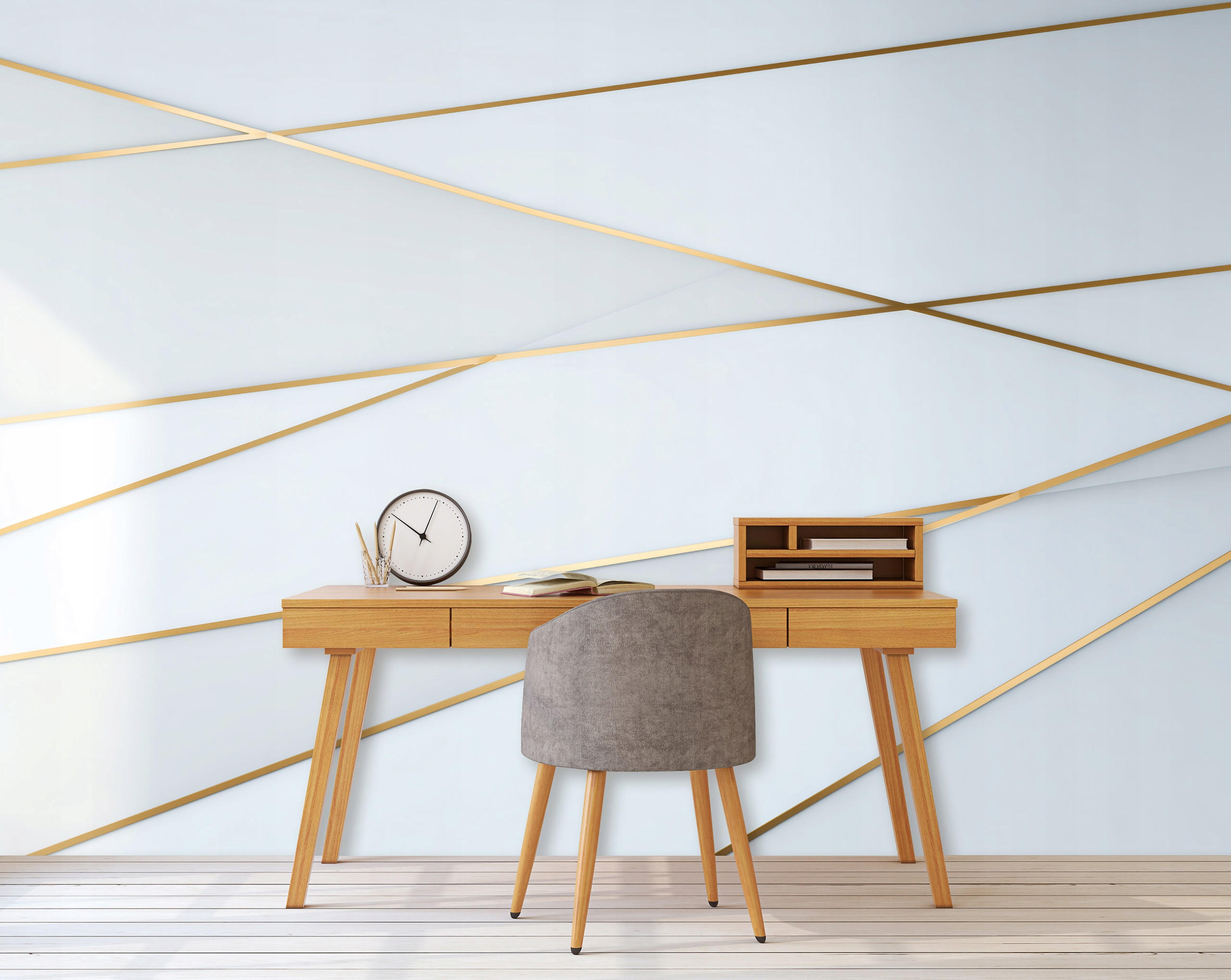 FOTOTAPETE Marmor Abstrakt Weiß 250x175 cm - Multicolor, Papier (250/175cm) - Wallarena