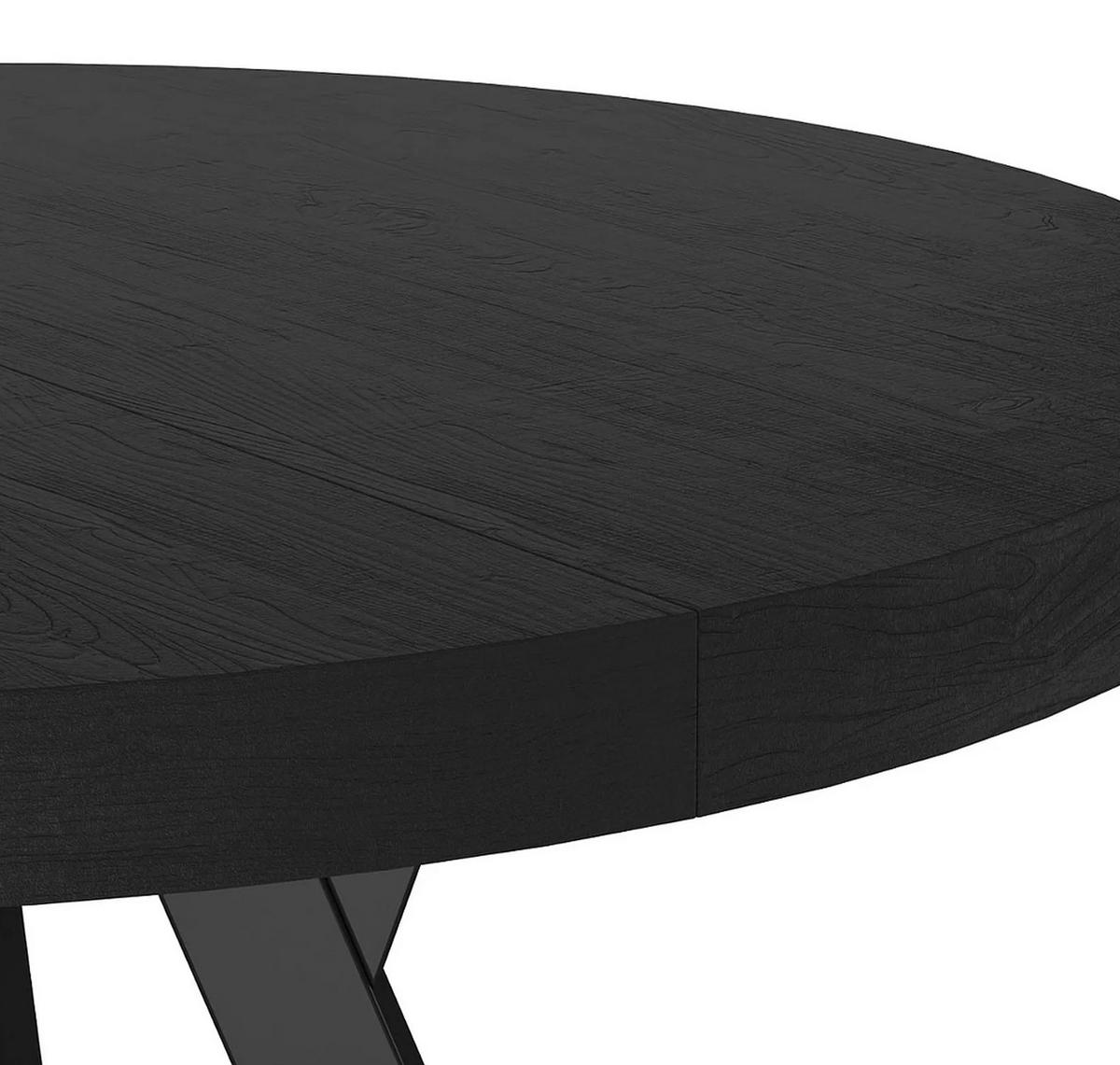 ESSTISCH Domingo Schwarz 100-250 / 100 / 76cm - Schwarz, Holz/Holzwerkstoff (100/100/76cm) - Feldmann-Wohnen