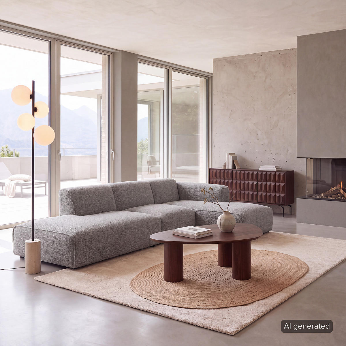 ECKSOFA mit Chaiselongue - Schwarz/Grau, Kunststoff/Textil (290/173cm) - home24