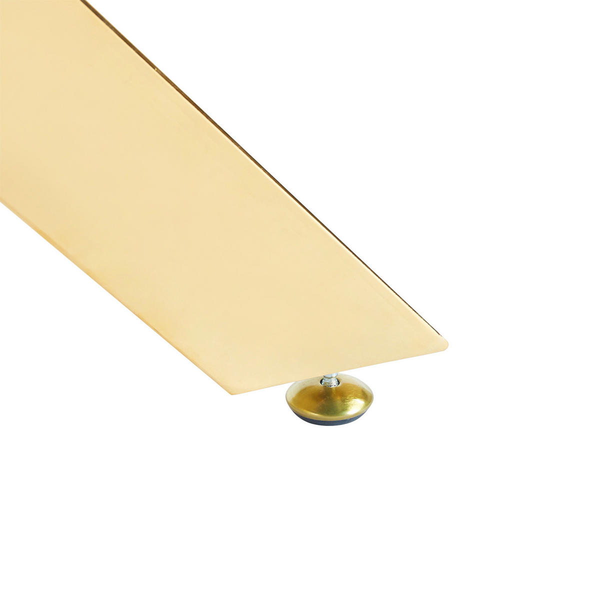 ESSTISCH 80/80/75 cm goldfarben aus Glas und Metall mit Kreuzgestell - Goldfarben, Metall (80/80/75cm) - OKWISH