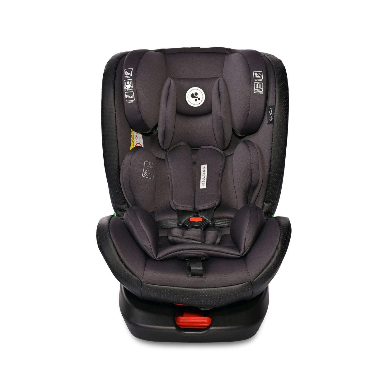 KINDERSITZ i-Size Nebula schwarz (40-150cm) Isofix, 360° drehbar, verstellbar - Schwarz, Kunststoff (46/82/53cm) - Lorelli