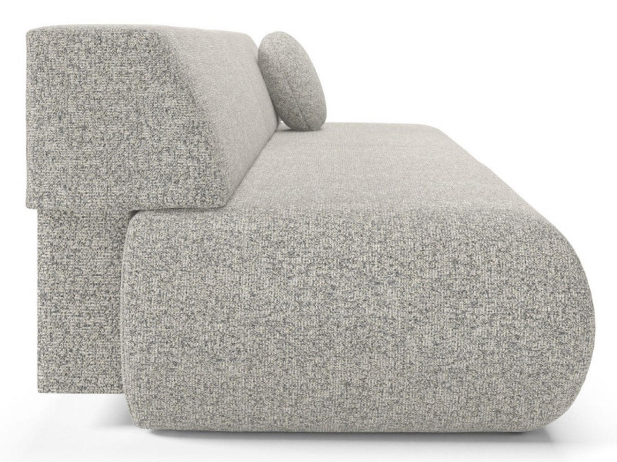SOFA Szarobeige PENTI Mit Schlaffunktion Bezogene PUENTE - Grau, Textil (214/74/100cm) - Sepro Meble