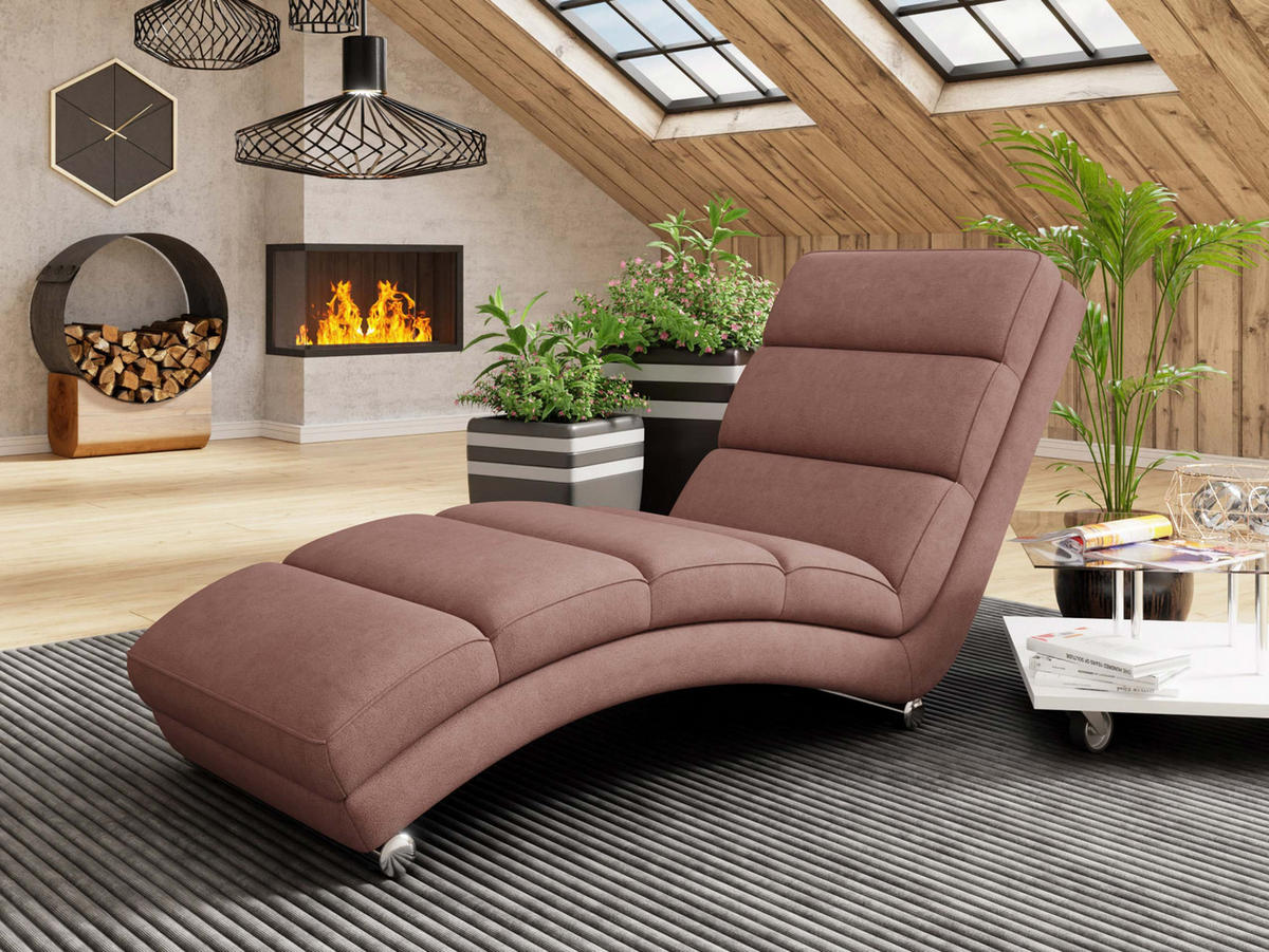RELAXLIEGE Holiday - Chromfarben/Rosa, Holz (62/84/180cm) - MIRJAN24