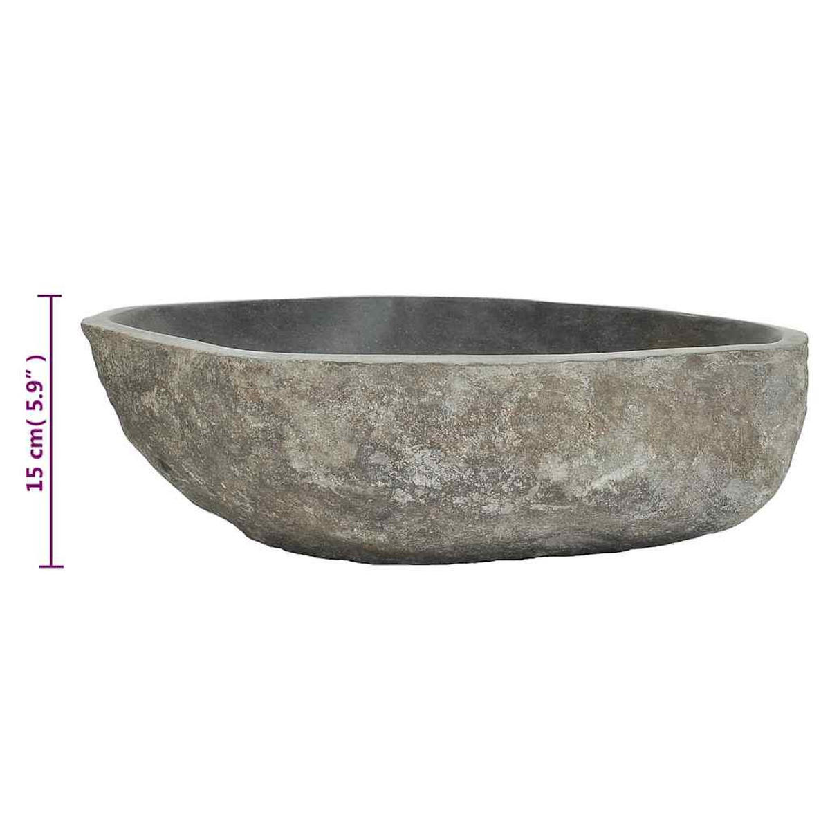 WASCHBECKEN Lauinger 53/41/15 cm - Taupe, Stein (53/15/41cm) - Nettlife