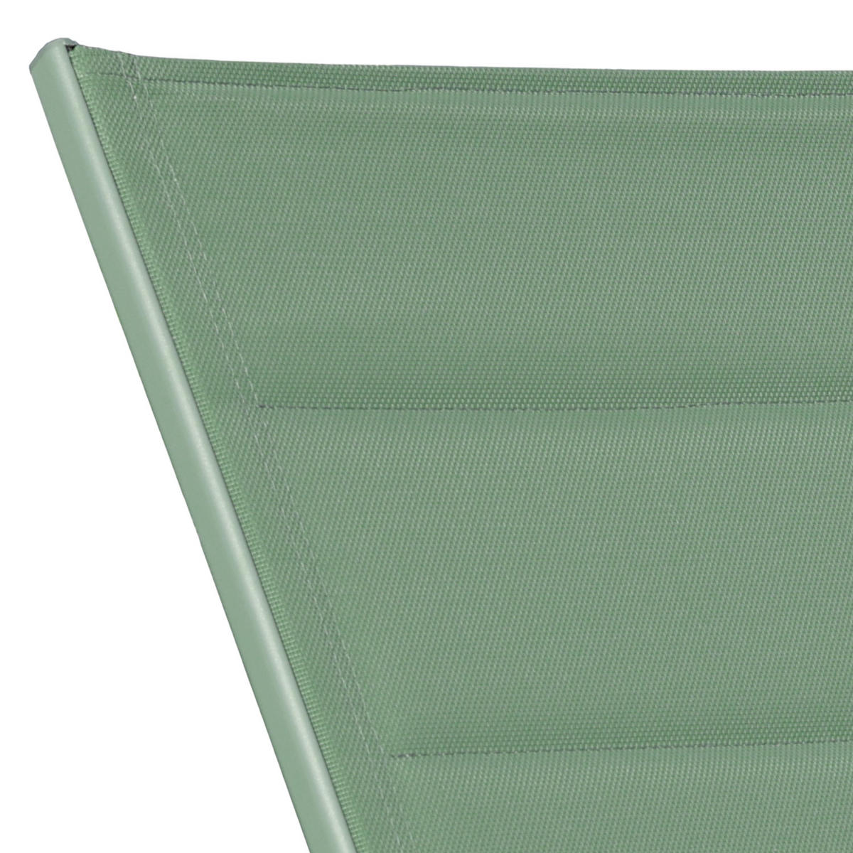 SONNENLIEGE mit Tisch Barbados Salbeigrün - Grün, Metall (61/95/198cm) - Happy Garden