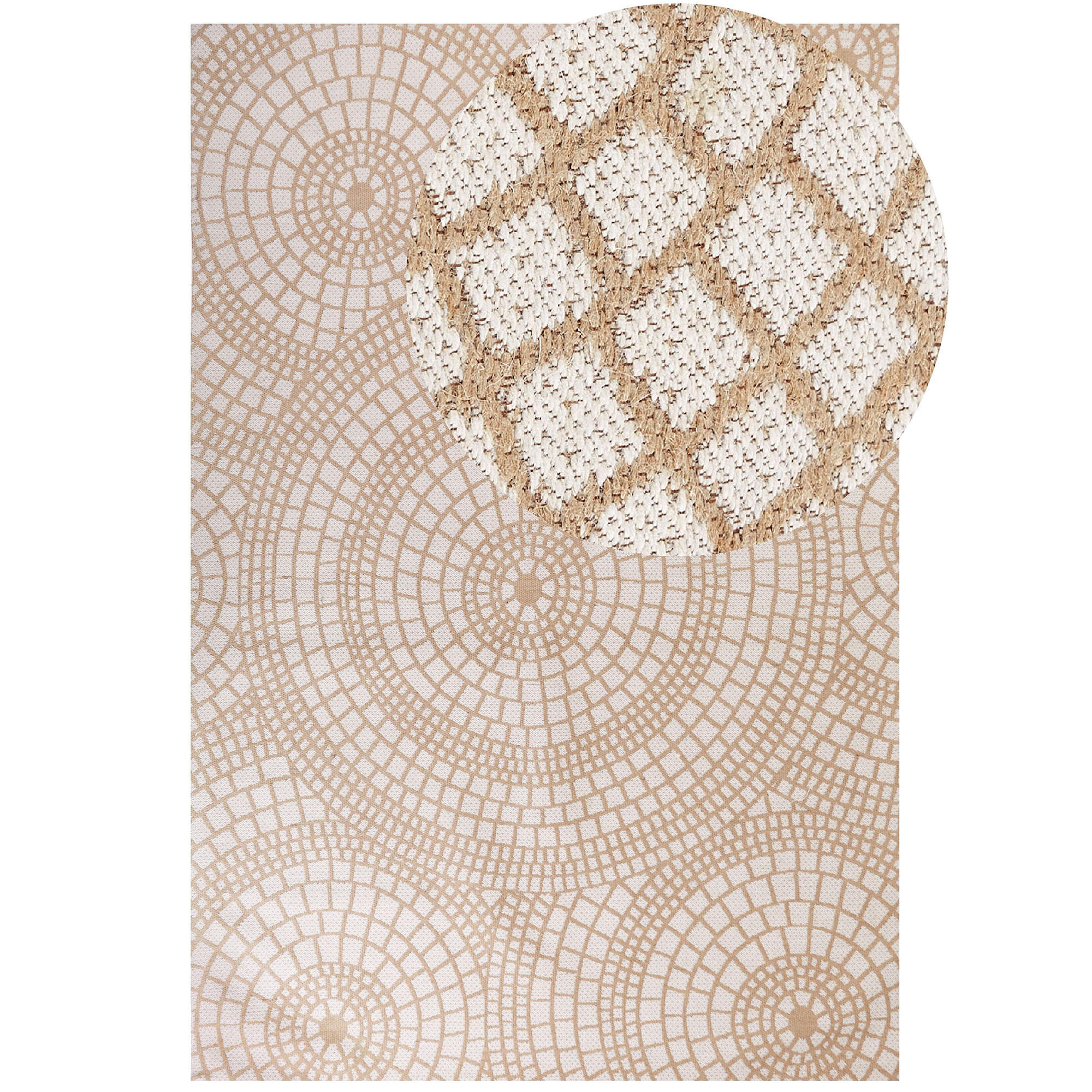 TEPPICH geflochten Ariba 300/200 cm - Beige, Naturmaterialen (200/300cm) - Beliani