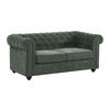 2-SITZER-SOFA - Stoff - Grün - CHESTERFIELD - Grün, Textil (168/72/88cm) - Vente-Unique