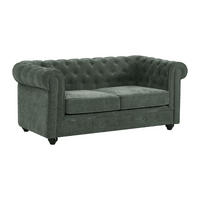 2-SITZER-SOFA - Stoff - Grün - CHESTERFIELD - Grün, Textil (168/72/88cm) - Vente-Unique