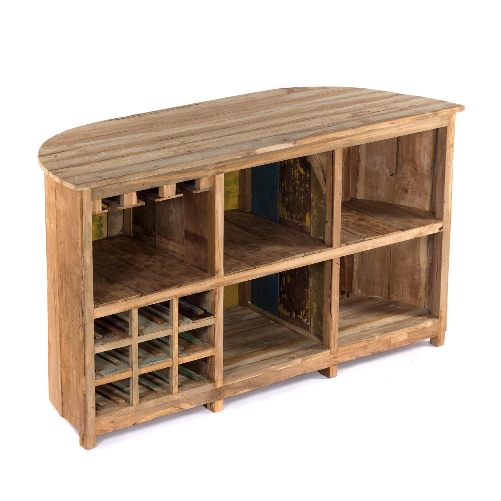 BARSCHRANK Circulo Massivholz naturfarben - Naturfarben, Holz (180/100/65cm) - CREEDWOOD