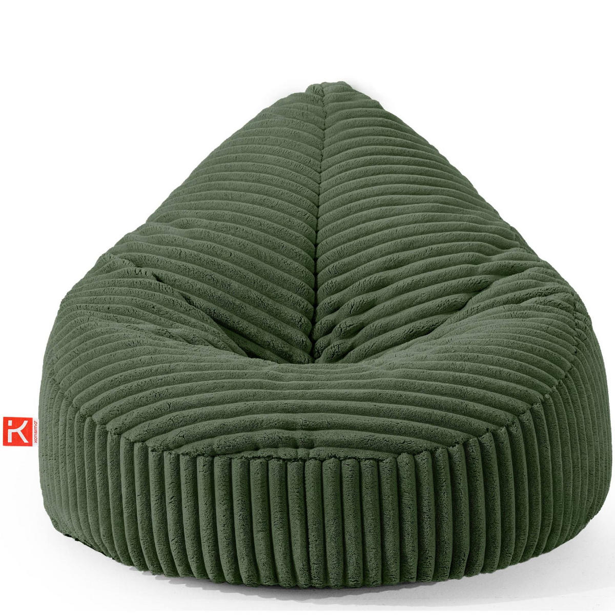 SITZSACK COSMO II aus Kordstoff, Dunkelgrün - Dunkelgrün, Textil (85/80/85cm) - KONSIMO®