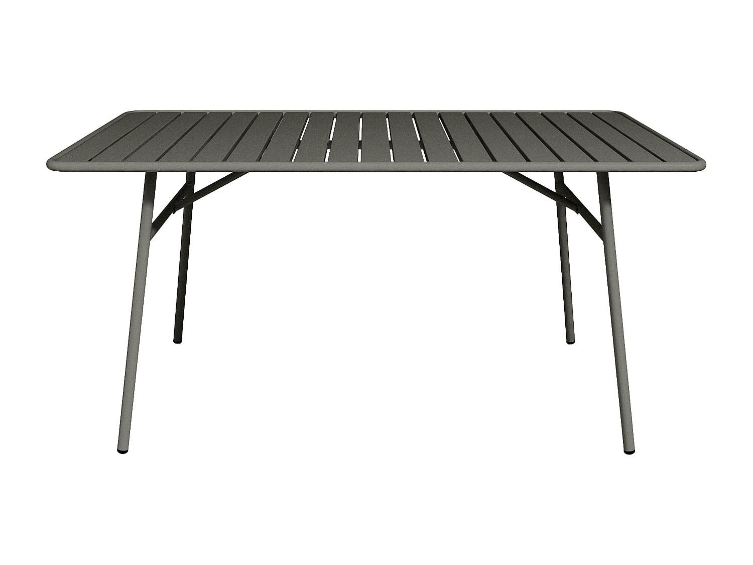 GARTENTISCH - 4 Personen, 6 Personen - Metall - Anthrazitgrau - - Anthrazit, Metall (80/160/74.5cm) - Vente-Unique