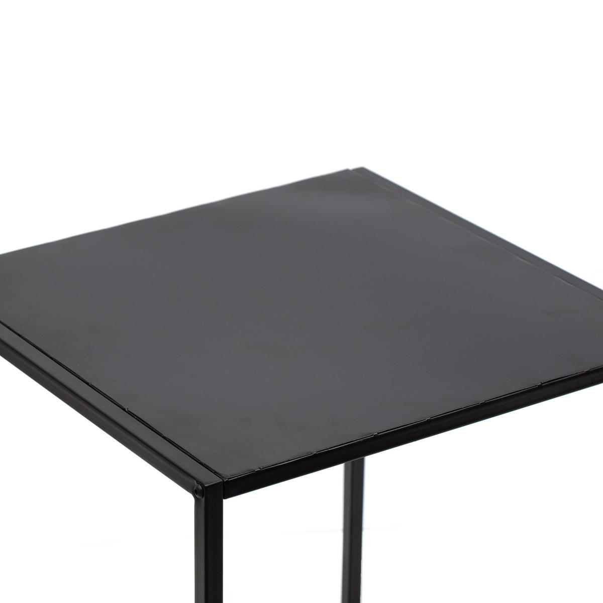 BEISTELLTISCH Rechteckig Schwarz 45 x 45 x 52 cm - Schwarz, Metall (45/45/52cm) - Nordlys