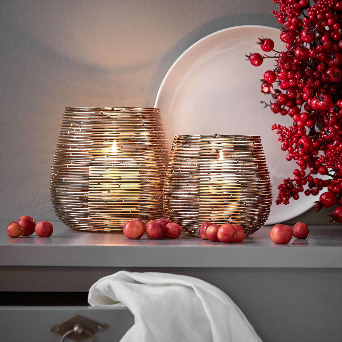 TEELICHTHALTER Twine Light - Goldfarben, Metall (13cm) - Butlers