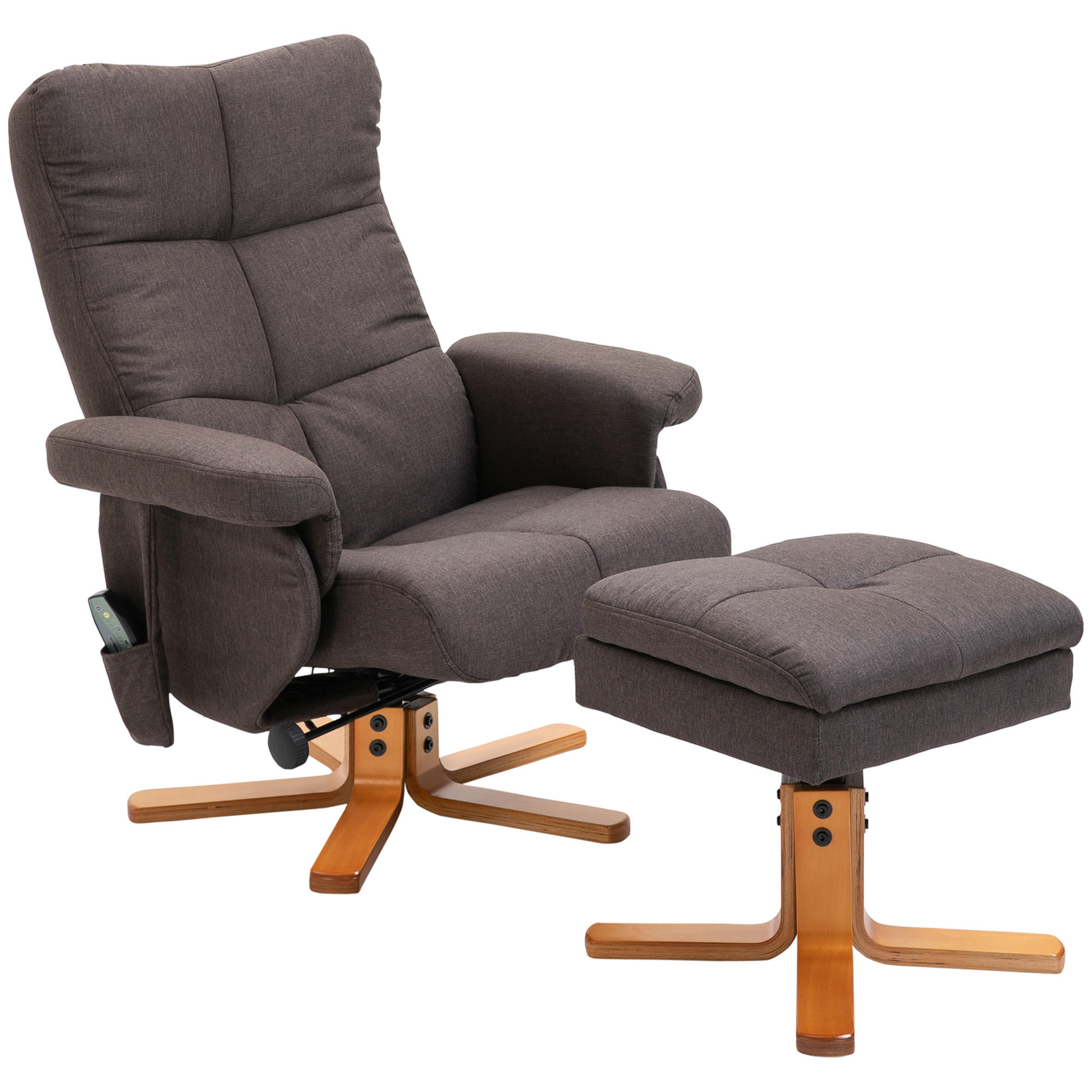 RELAXSESSEL, Massagesessel, Polyester - Anthrazit, Kunststoff (86/99/80cm) - HOMCOM