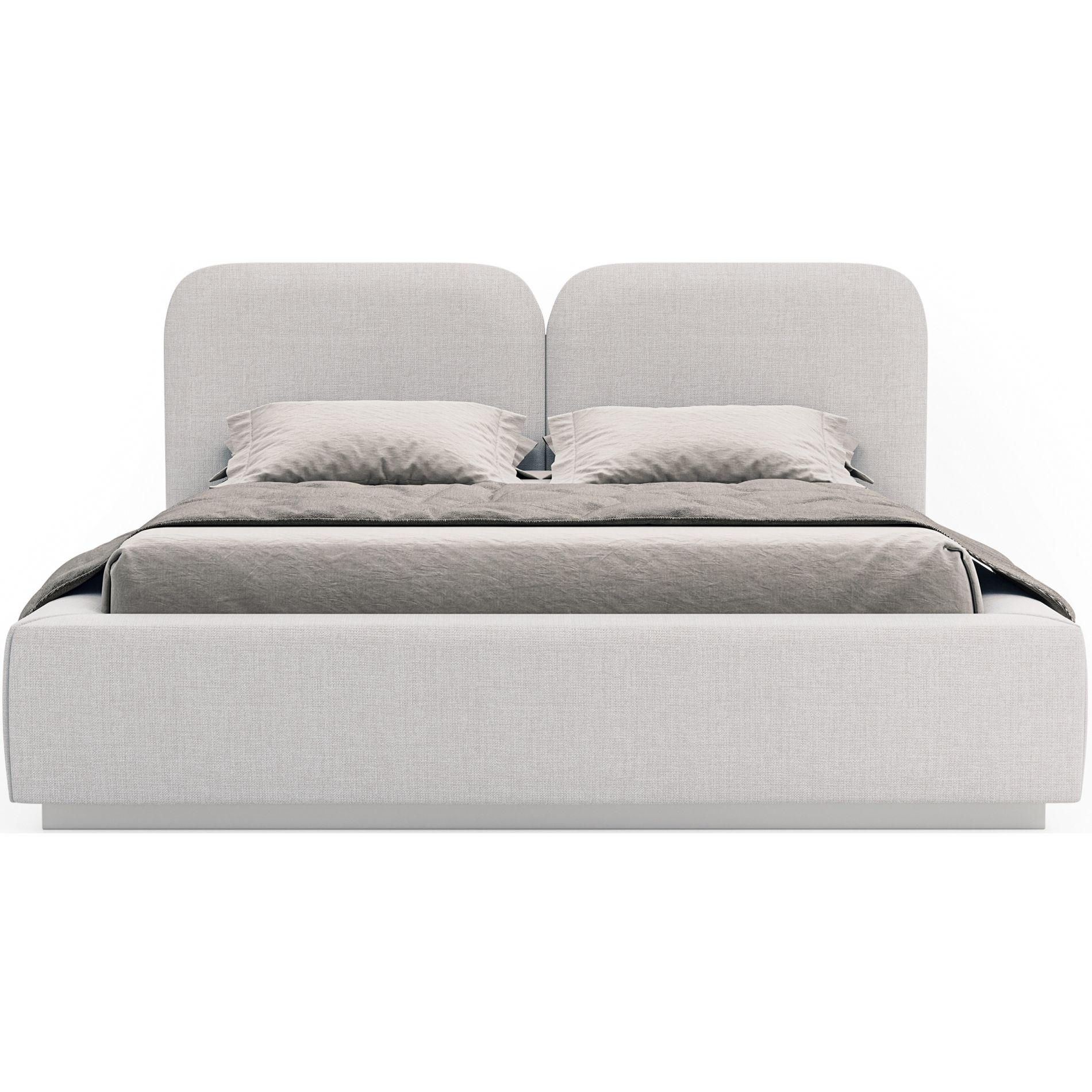 POLSTERBETT Comoves 180x200 Hellgrau mit Chenillebezug und Bettkasten - Hellgrau, Textil (180/200cm) - Selsey