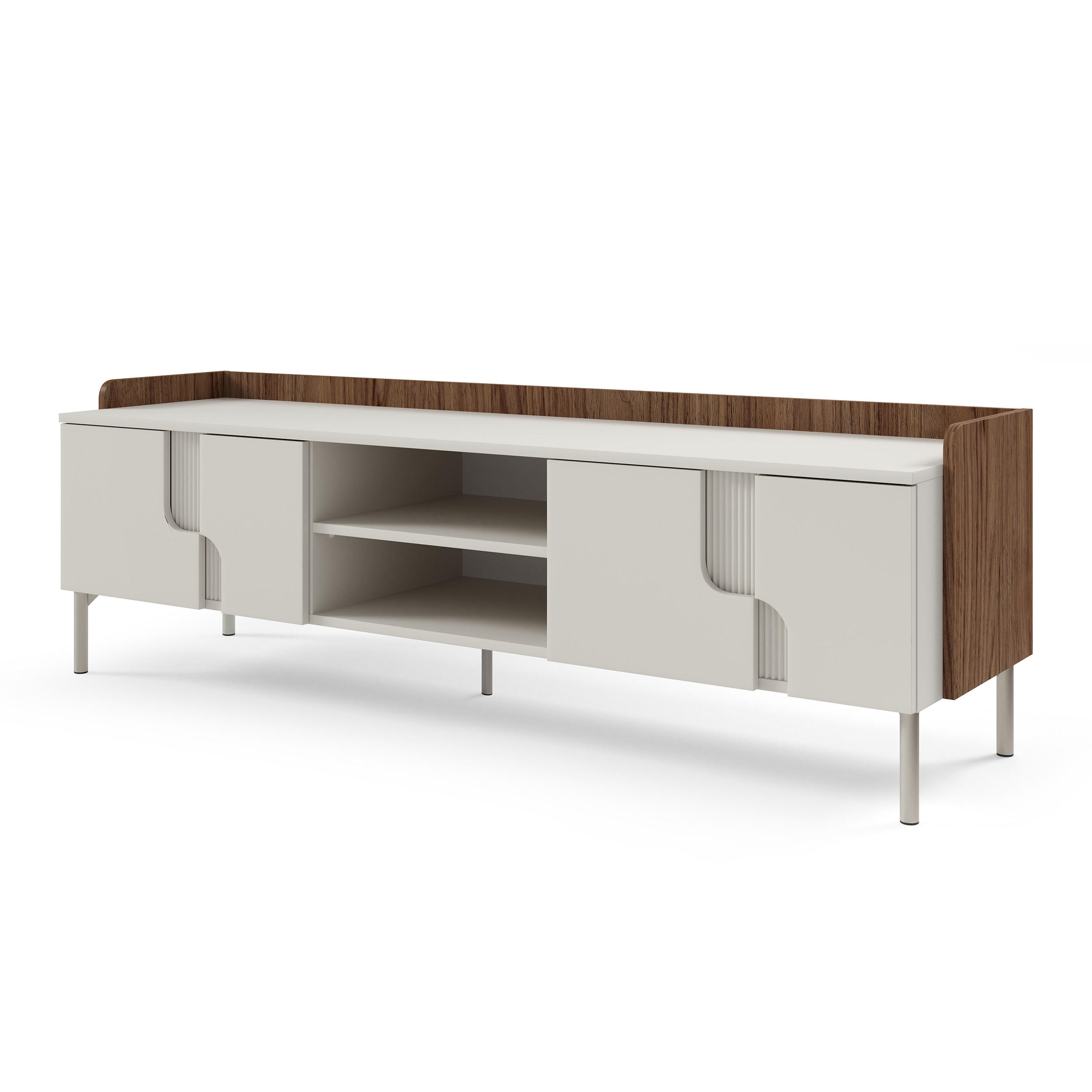 Beautysofa Lowboard Nussbaum 160x51x42 cm