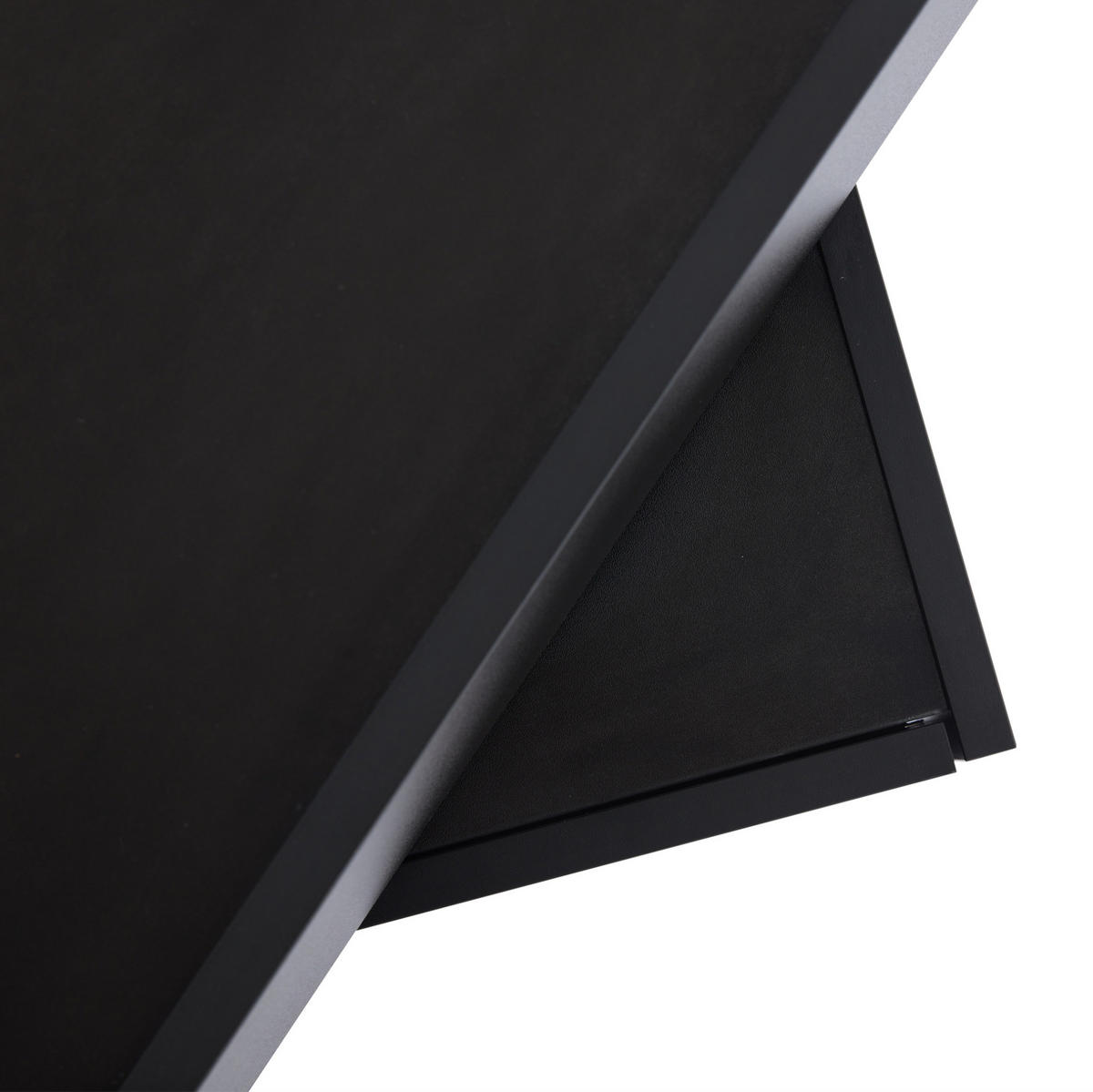 COUCHTISCH 60/60/38 cm 360° drehbar mit 2 Schubladen in Schwarz - Schwarz, Holzwerkstoff (60/60/38cm) - Flora Grace