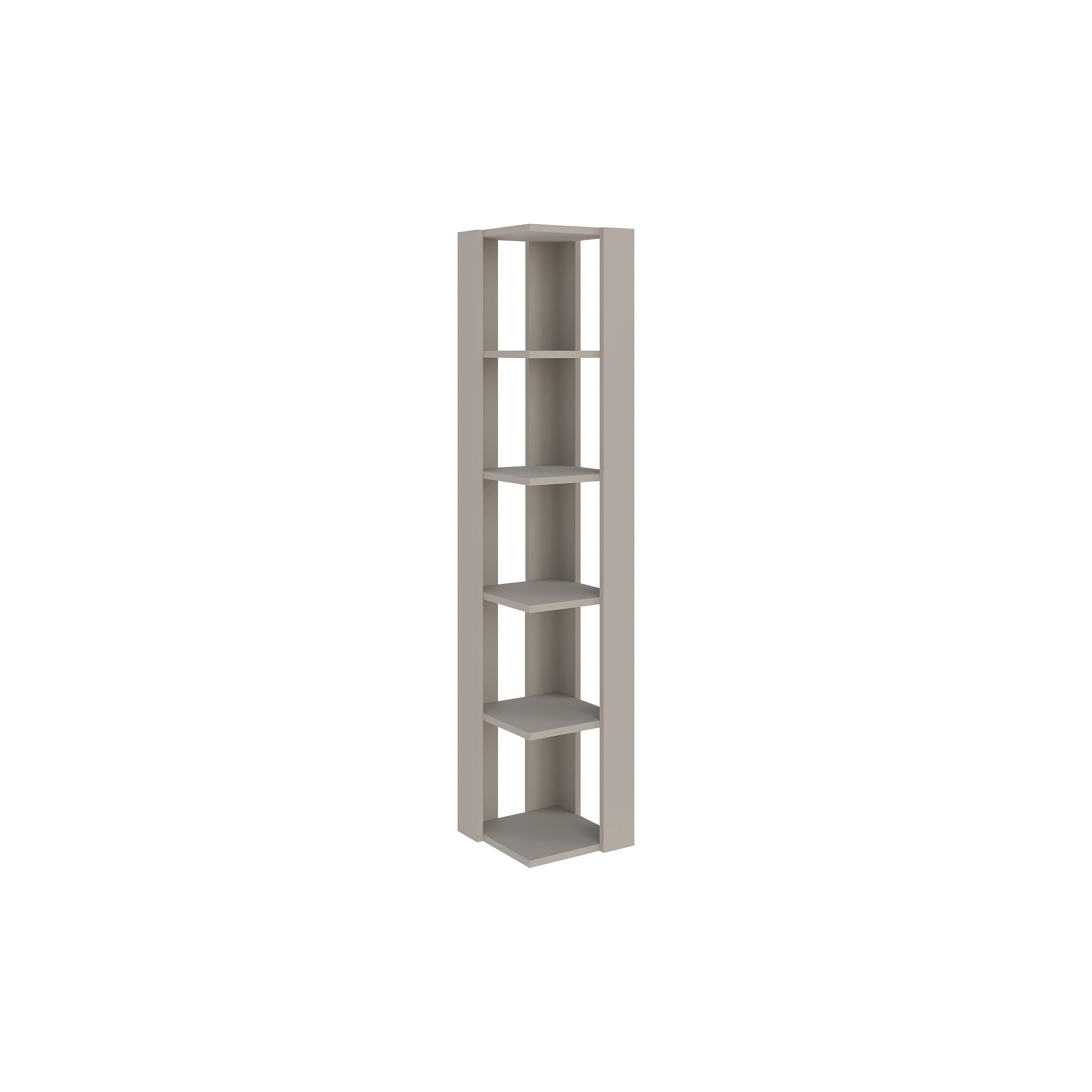 ECK BÜCHERREGAL Nati Sandstein 34/34/161 cm - Sandfarben, Holzwerkstoff (34/160.8/34cm) - Decortie