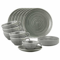 TEESERVICE Terra Perlgrau 18er Set - Grau, Keramik (1/1/1cm) - Seltmann Weiden