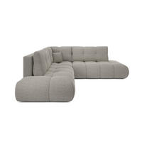 ECKSOFA DUCA II L-S Grau Jersey mit Schlaffunktion - Grau, Holz (266.5/266.5cm) - MASSENO
