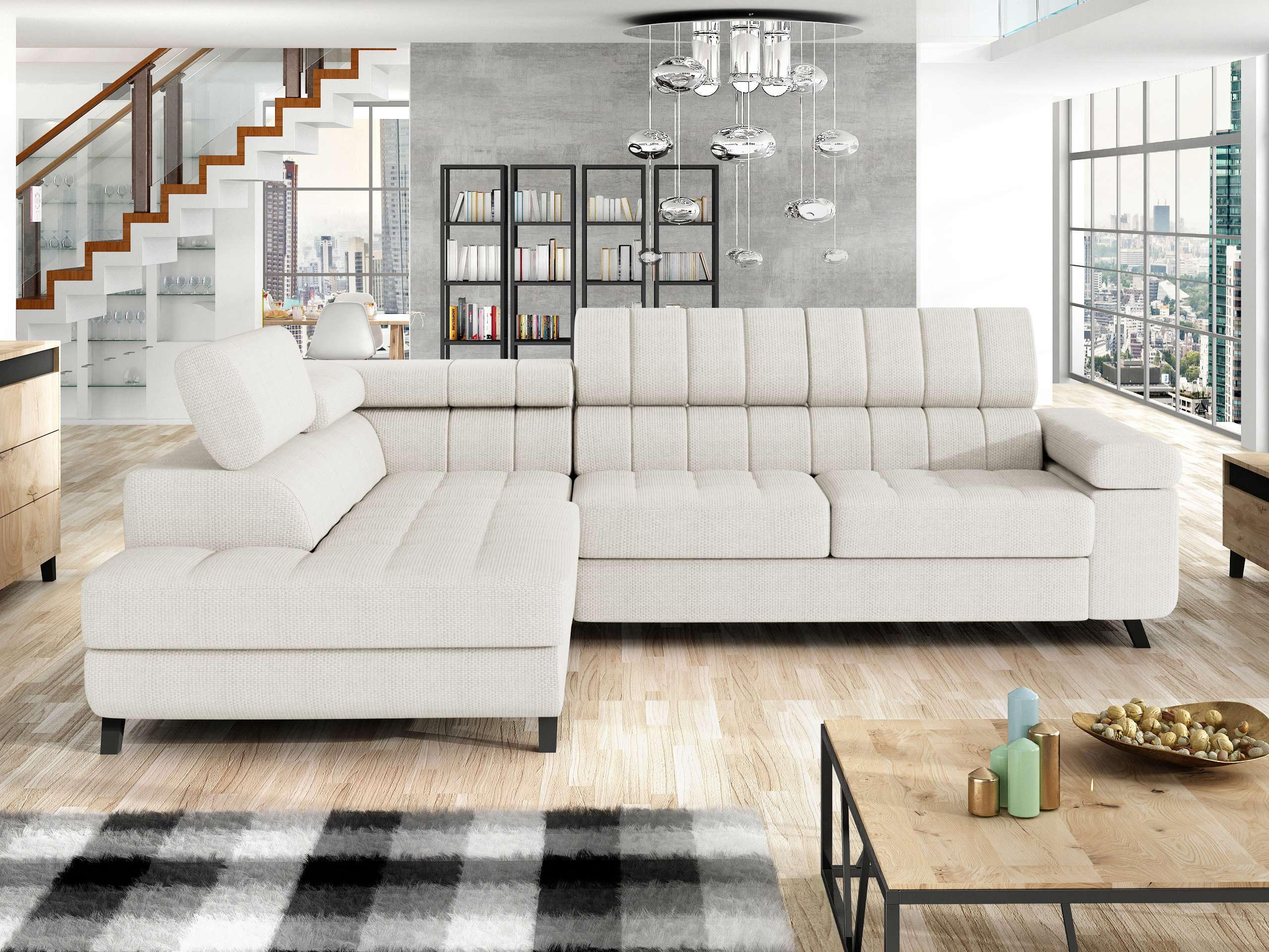 ECKSOFA Nord, Seite: Links - Schwarz/Cappuccino, Holz/Textil (264/203cm) - MIRJAN24
