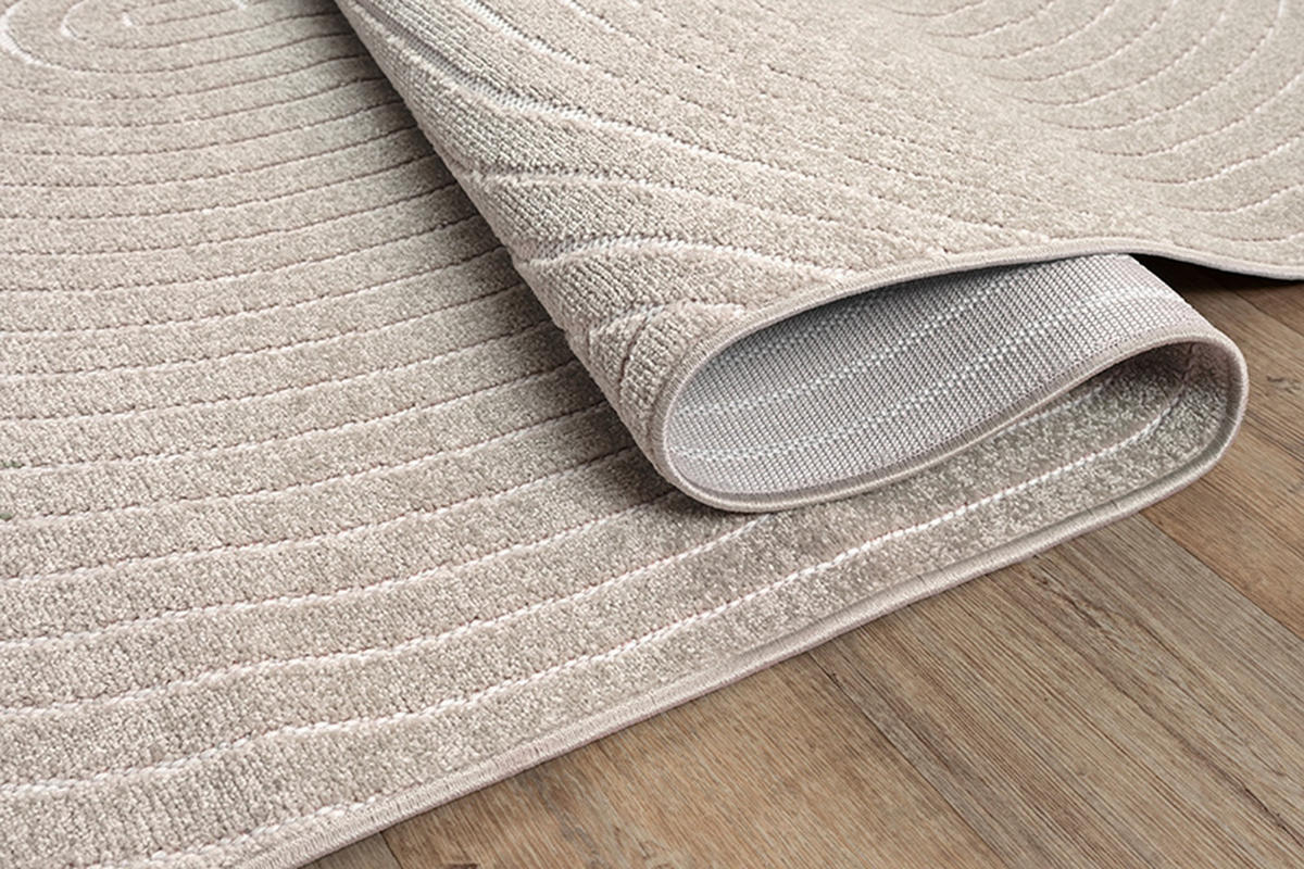 TEPPICH Outdoor Geometrisch MEZEN Polypropylen Beige 140 x 200 cm - Beige, Textil (140/200cm) - KADIMA DESIGN