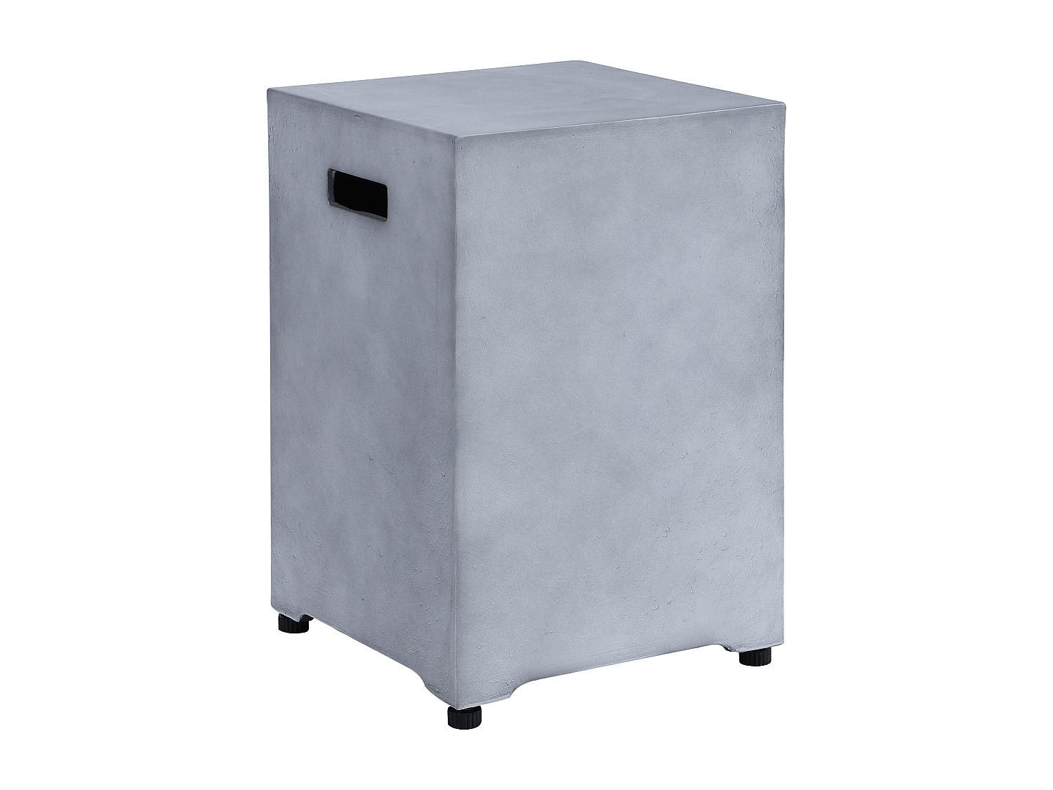 FEUERSCHALE - 41cm x 41cm - Kunststein - hellgrau - SEROZA - Hellgrau, Stein (41/62.6/41cm) - Vente-Unique