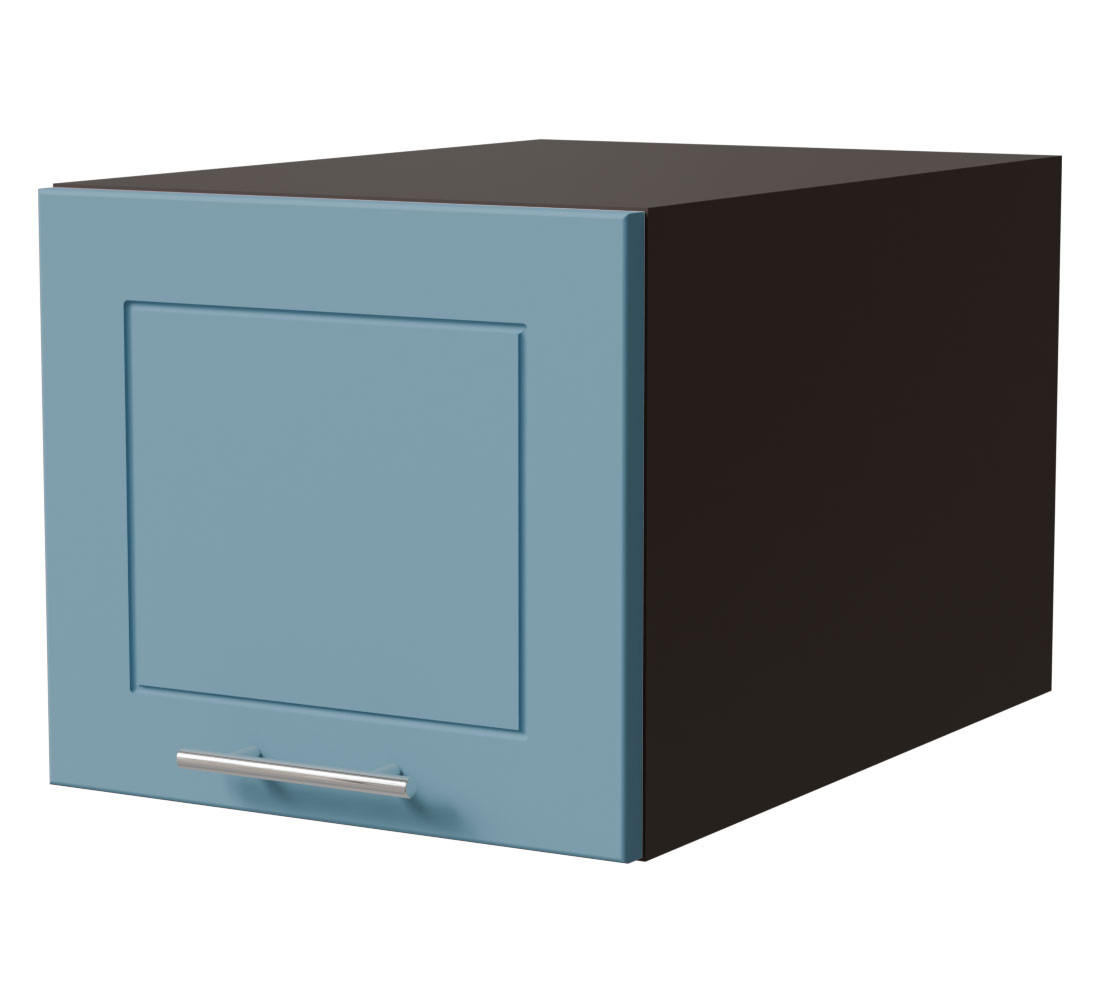 AUFSATZSCHRANK Bari W6B/40 Lava / RAL 5024 pastellblau 40 / 59 / 36cm - Blau/Dunkelgrau, Holz/Holzwerkstoff (40/36/59cm) - Feldmann-Wohnen