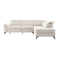 RELAXSOFA - 5 Personen - stoff - beige Cadilo - Beige, Textil/Metall (279/83/221cm) - Vente-Unique